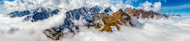 张掖肃南旅游巴尔斯雪山美景：梦幻巴尔斯