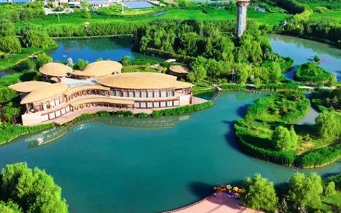 初夏张掖国家湿地公园景美如画