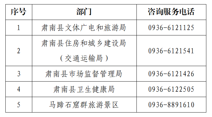 肃南县文化旅游市场咨询服务公告