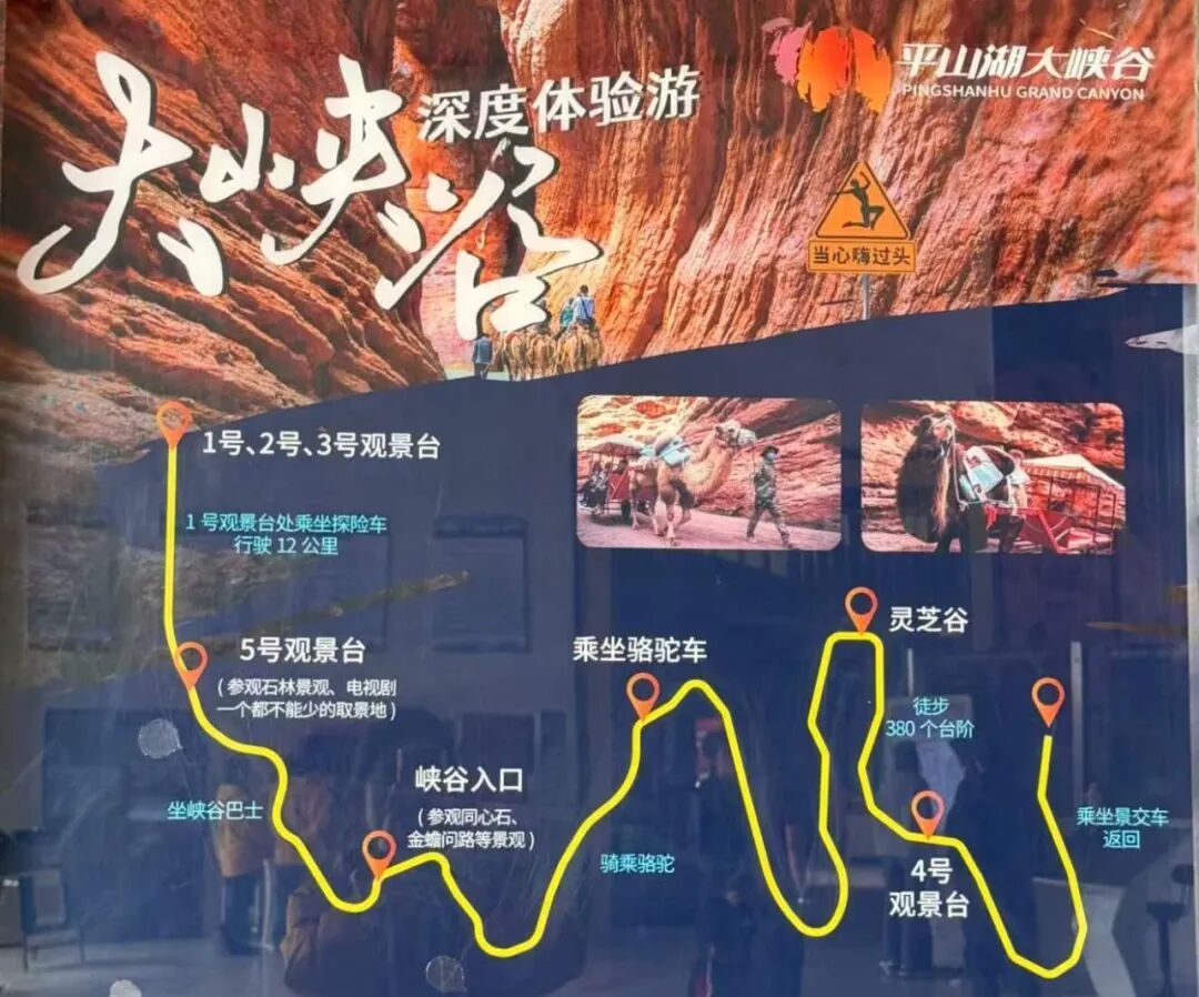 平山湖大峡谷景区游览路线详解!